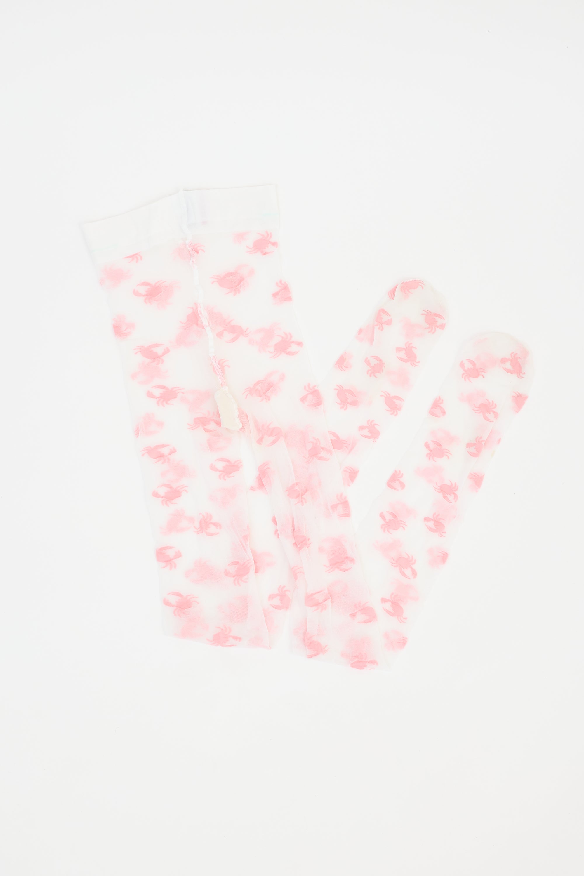 Thom Browne White & Pink Icon Intarsia Tights