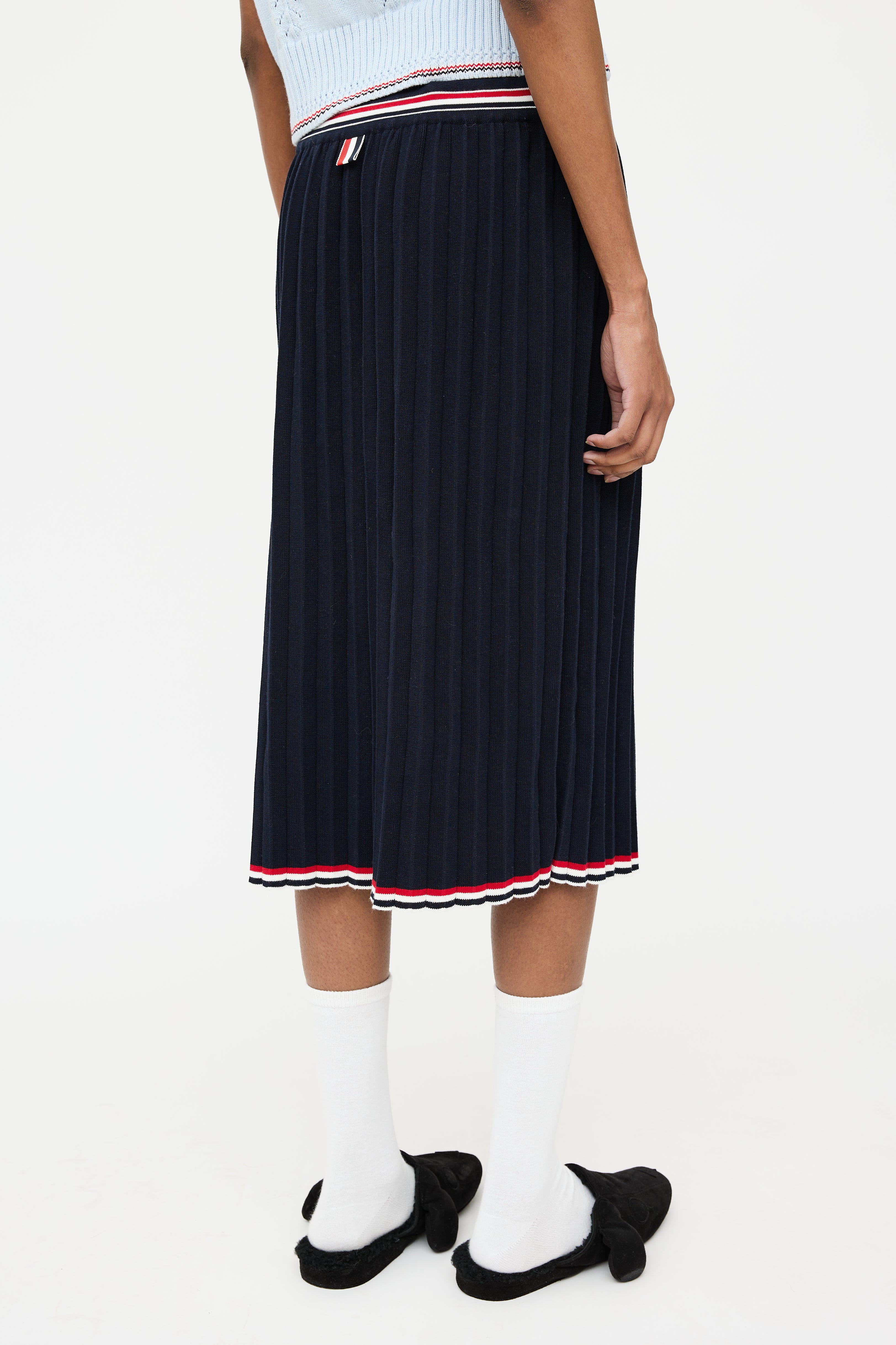 Thom Browne Navy & Multi Pleated Skirt