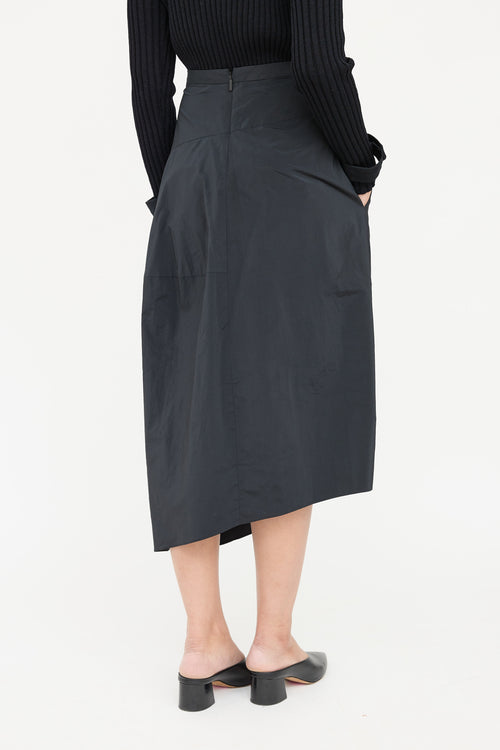 Tibi Nylon Asymmetrical Balloon Skirt