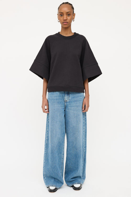 Tibi Black O-Ring Sweatshirt