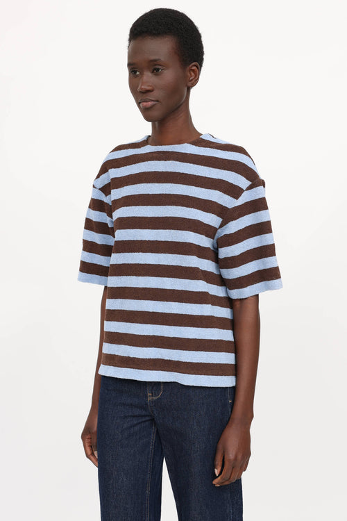 Tibi Terry Striped Top