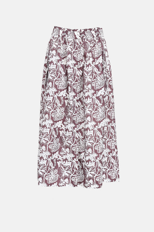 Tibi Patterned Midi Skirt