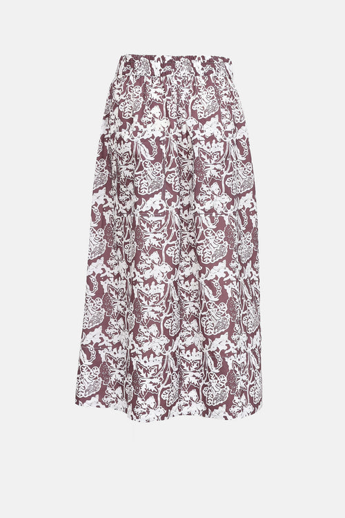 Tibi Patterned Midi Skirt