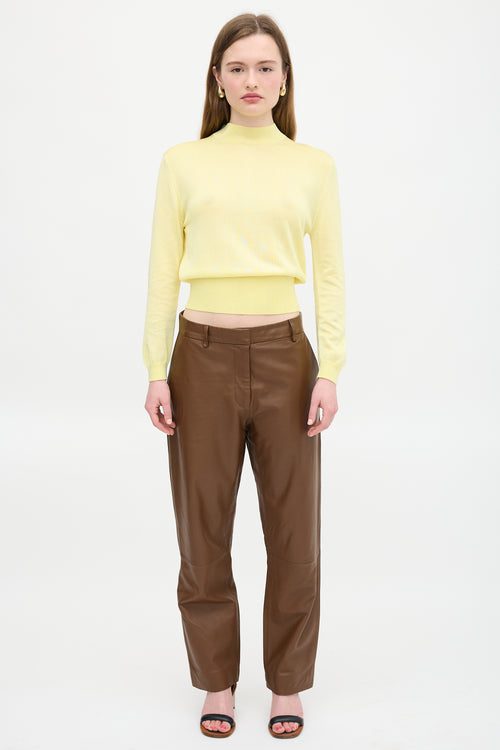 Tibi Knit Mock Neck Top