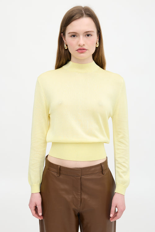 Tibi Knit Mock Neck Top