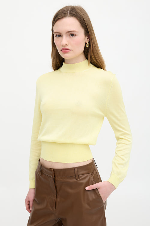 Tibi Knit Mock Neck Top