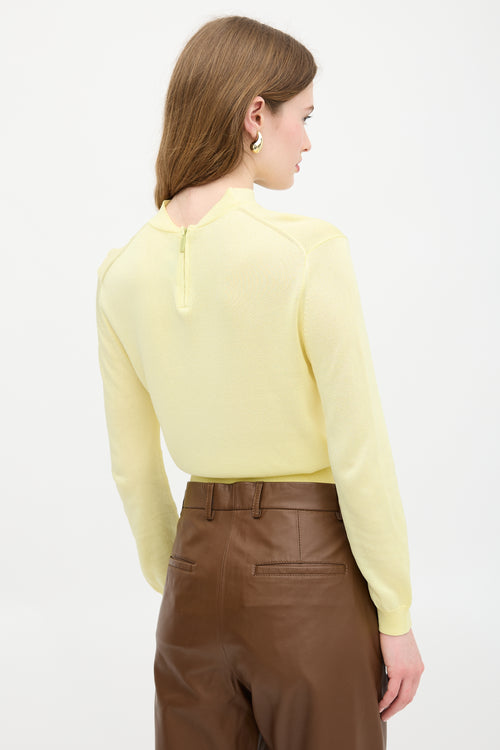 Tibi Knit Mock Neck Top