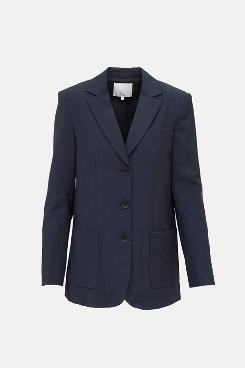 Tibi Tropical Wool Liam Blazer