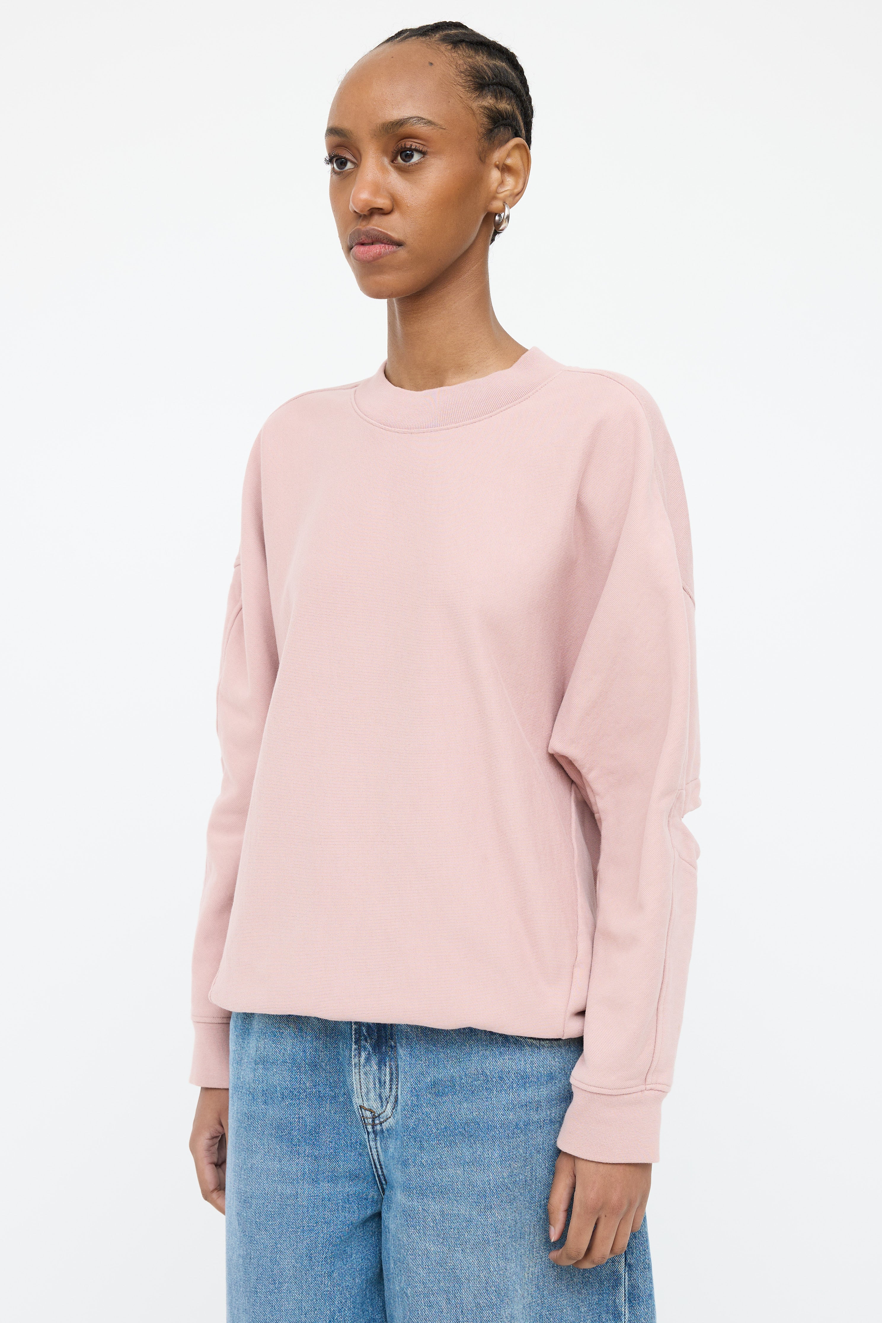 Tibi Pink O-Ring Sweatshirt