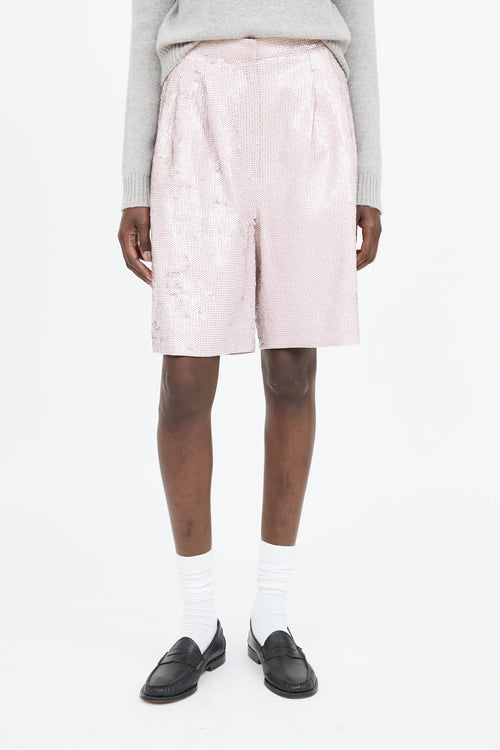 Tibi Sequins Bermuda Short
