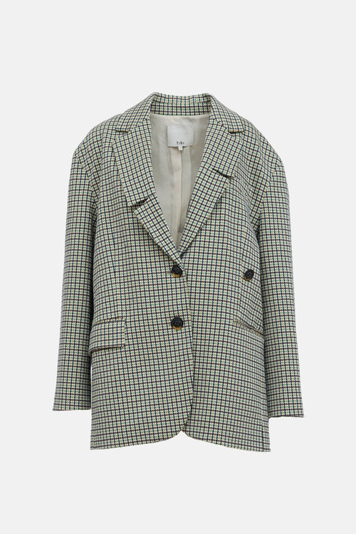 Tibi Plaid Gabe Blazer