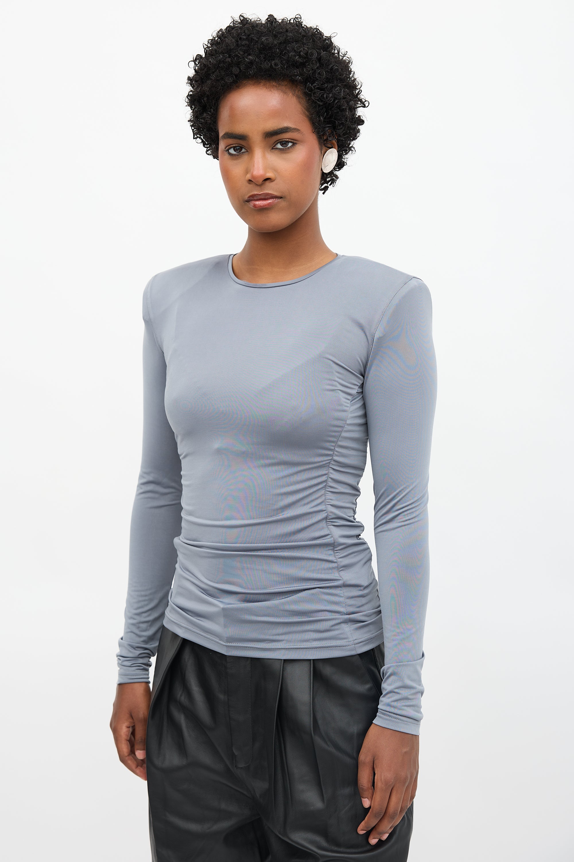 Tibi Ruched Padded Top