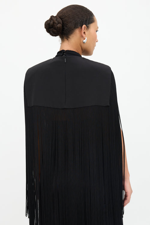 Tibi Silk Fringe Cape Top