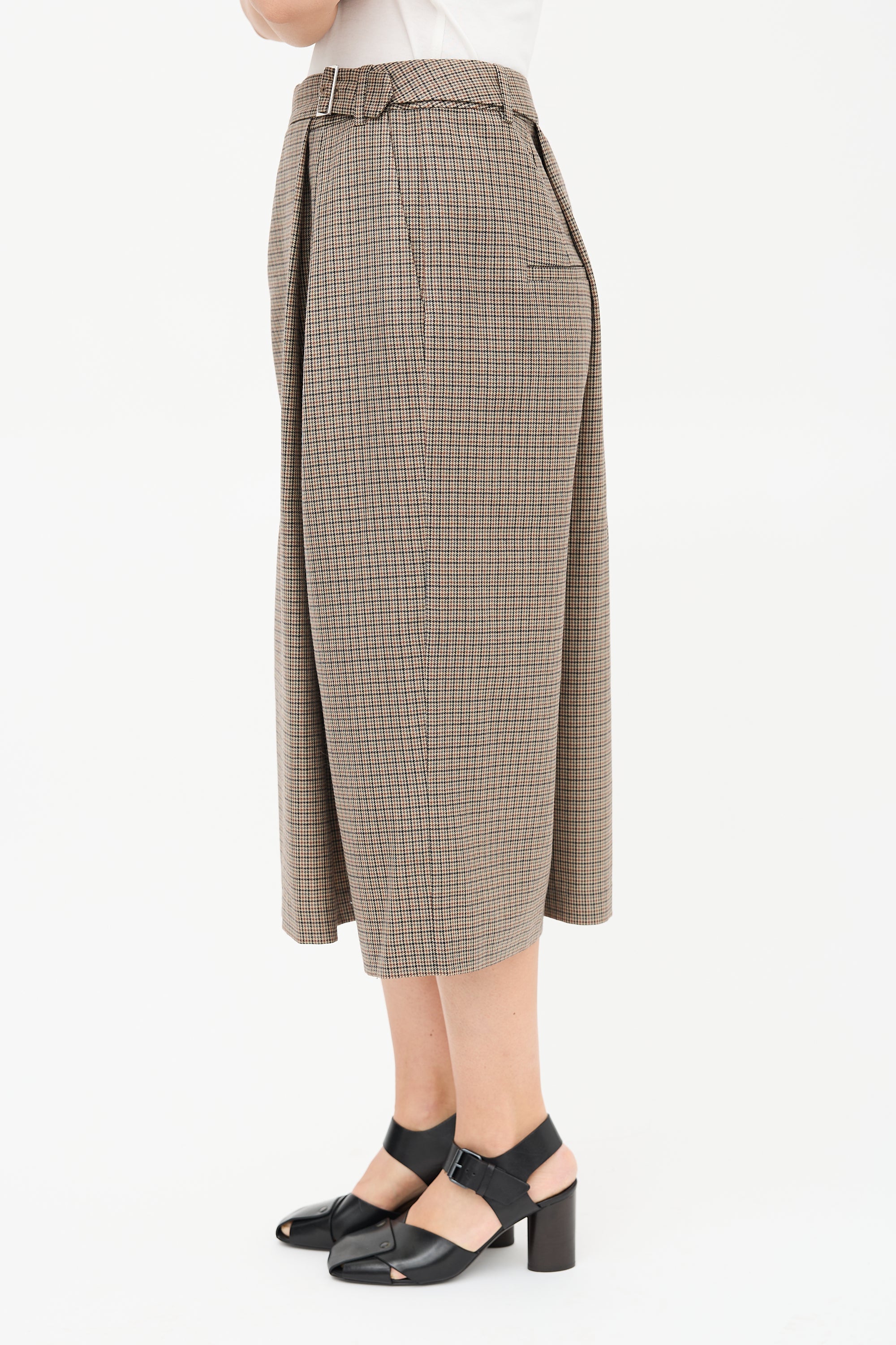 Tibi Wool Houndstooth Culotte