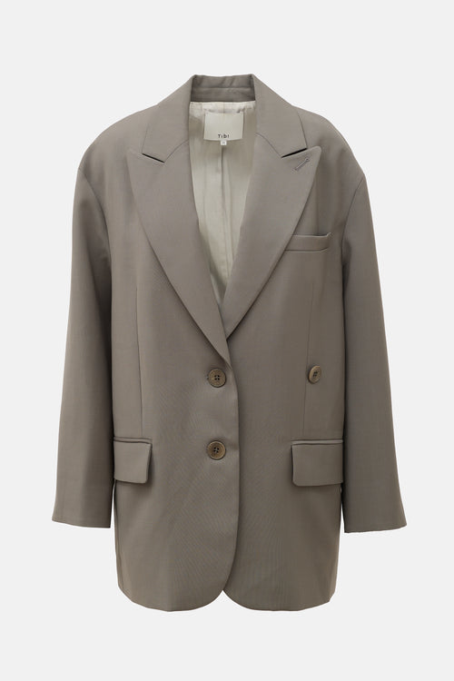 Tibi Wool Liam Blazer