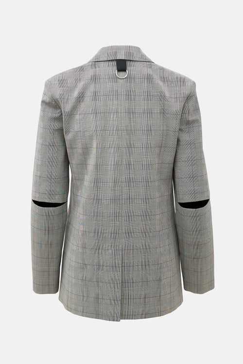 Tibi Wool Marlon Check Blazer