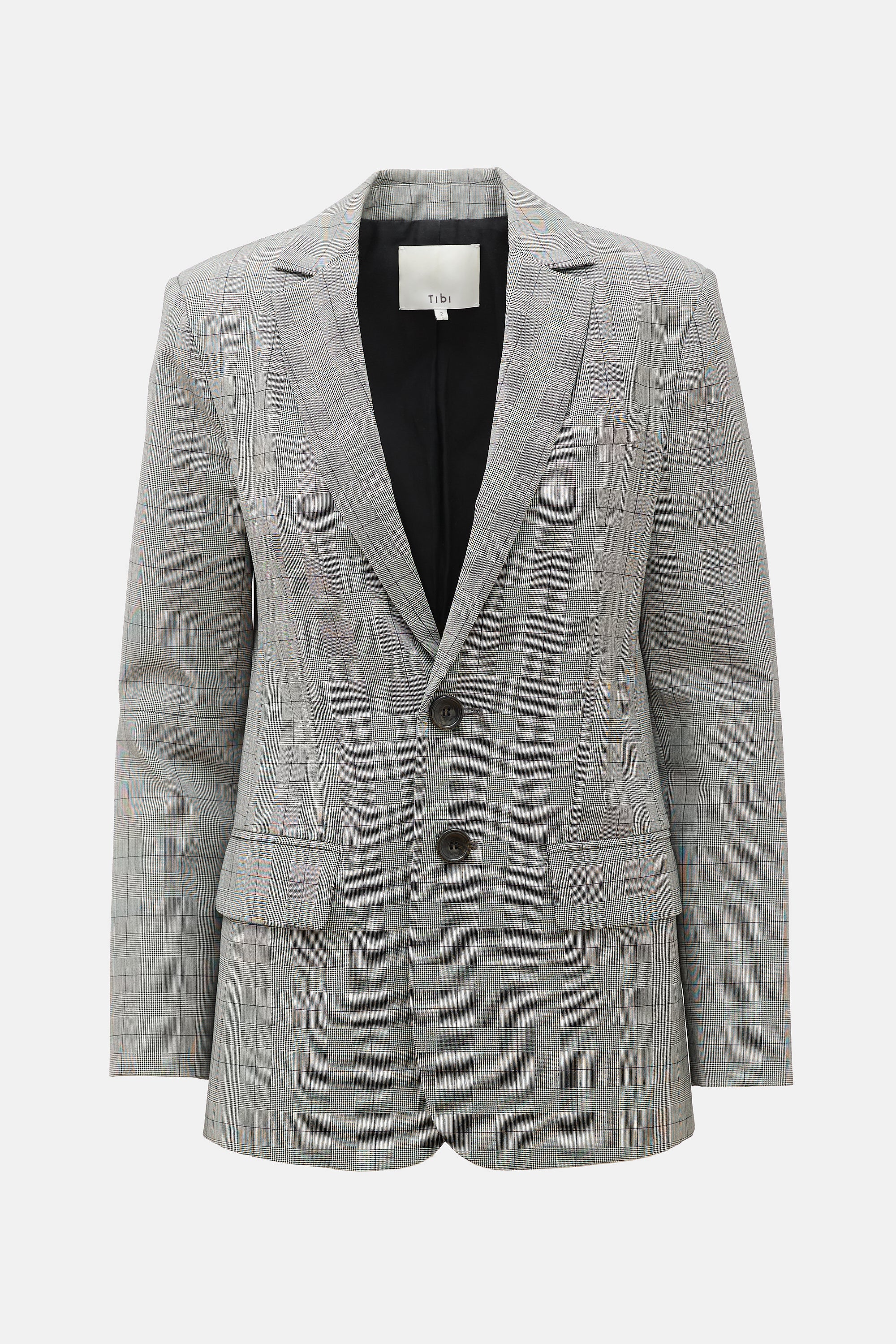 Tibi Wool Marlon Check Blazer