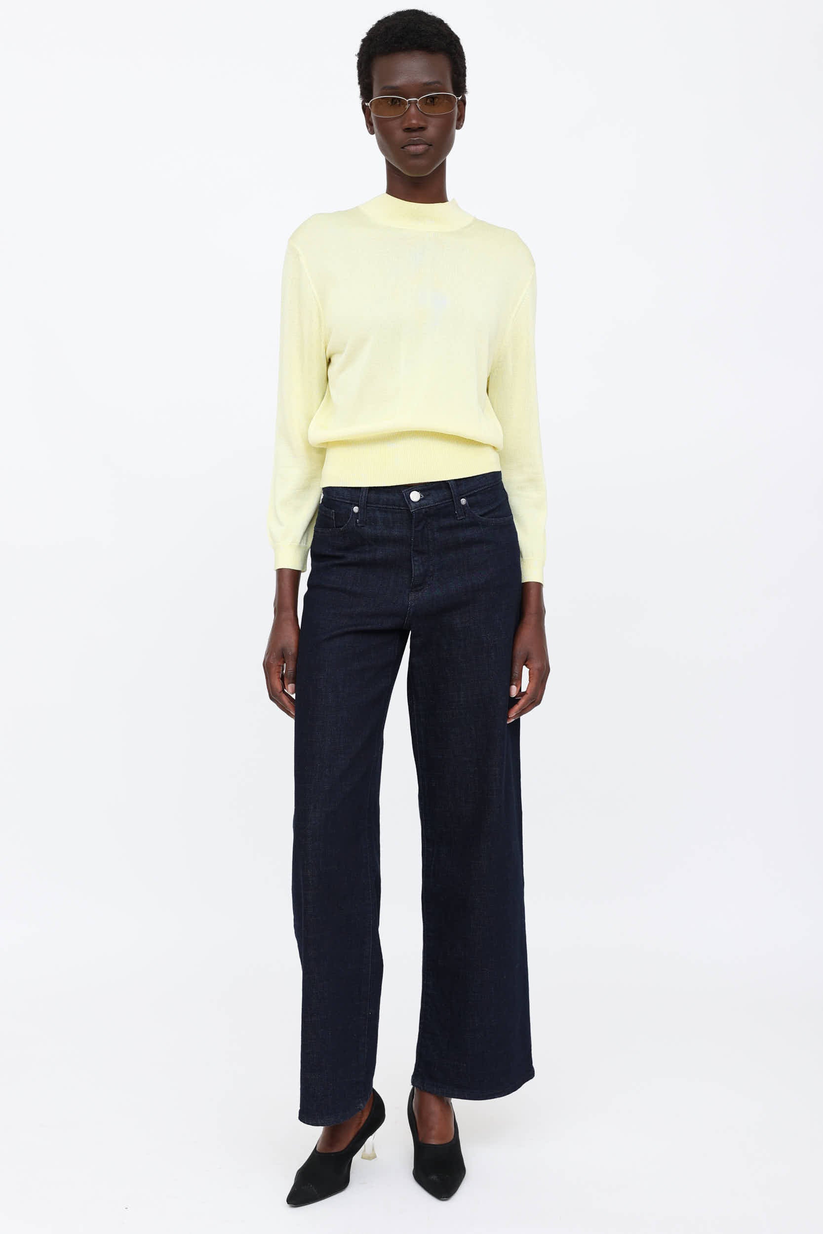 Tibi Knit Mock Neck Top