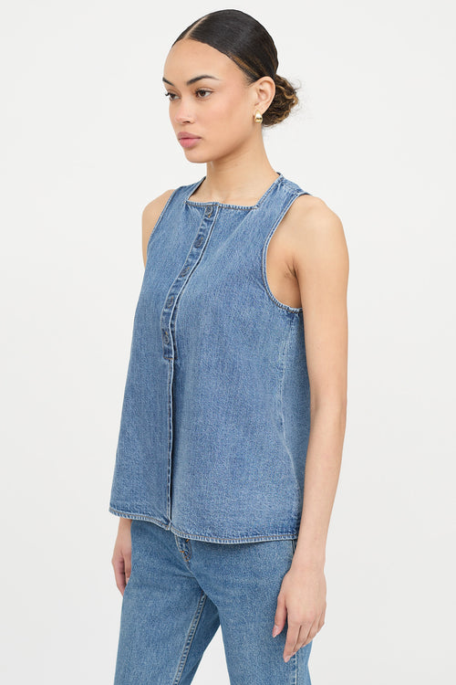 Tibi Button Sleeveless Vest