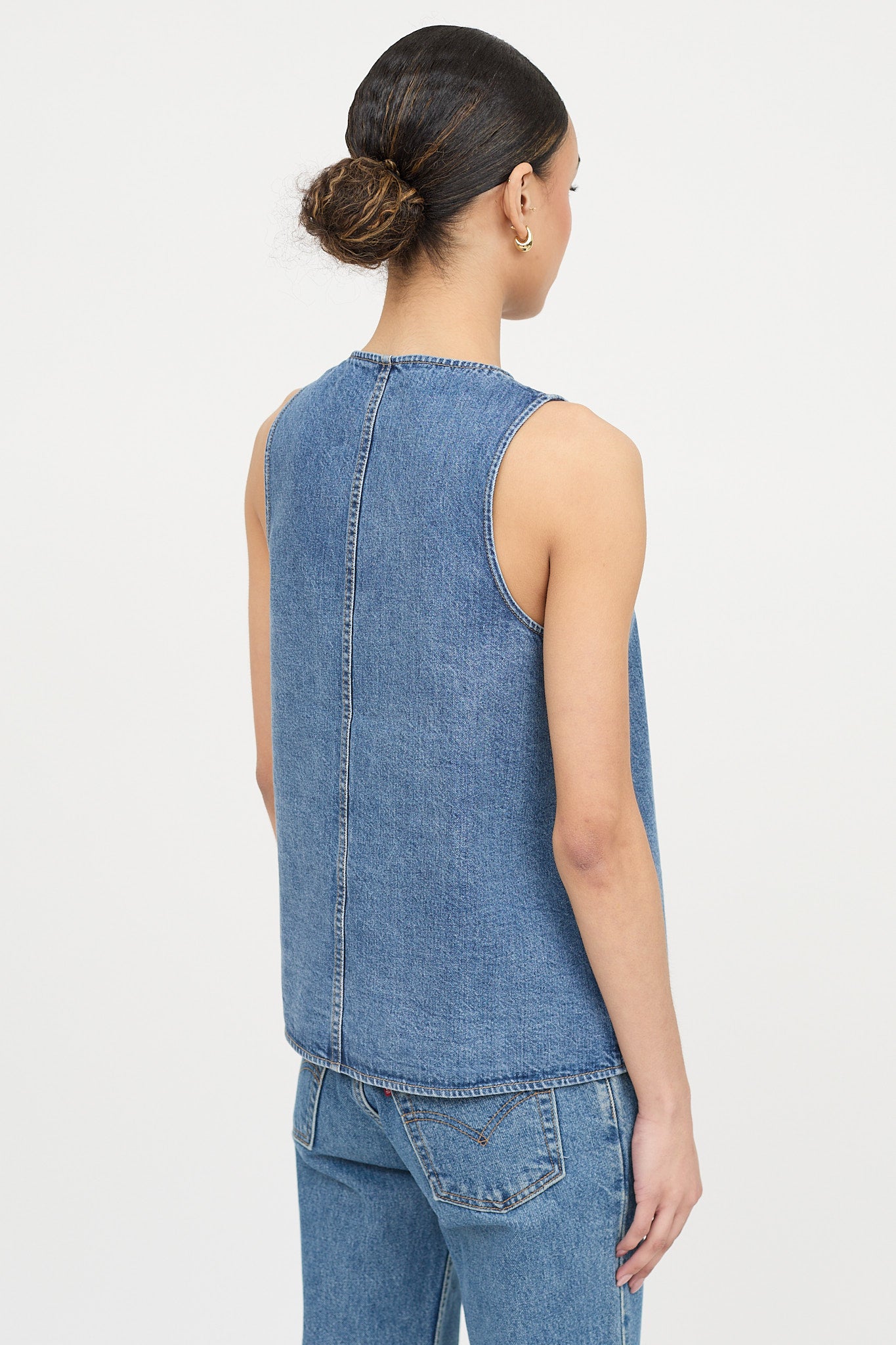 Tibi Button Sleeveless Vest