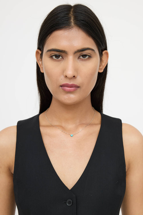 Tiffany & Co. X Elsa Peretti Sterling Silver By The Yard Turquoise Necklace