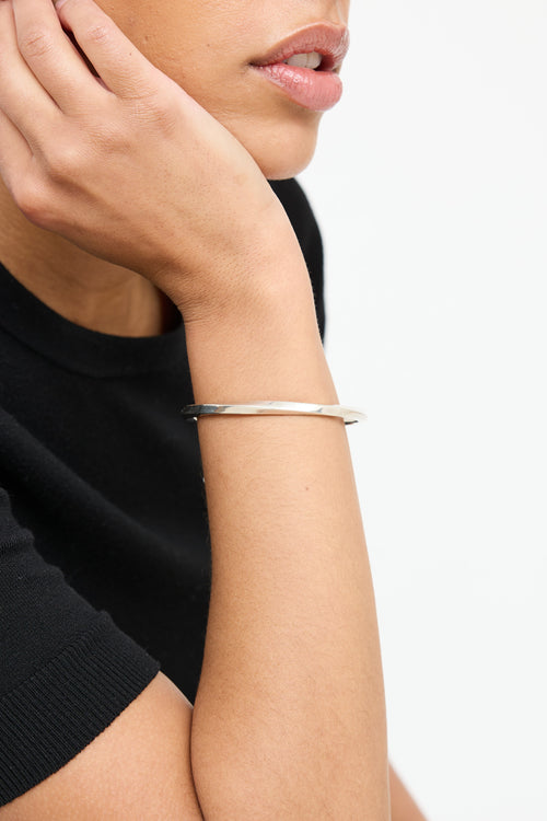Tiffany & Co. 1999 Sterling Silver Twist Bangle Bracelet