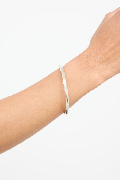 Tiffany & Co. 1999 Sterling Silver Twist Bangle Bracelet
