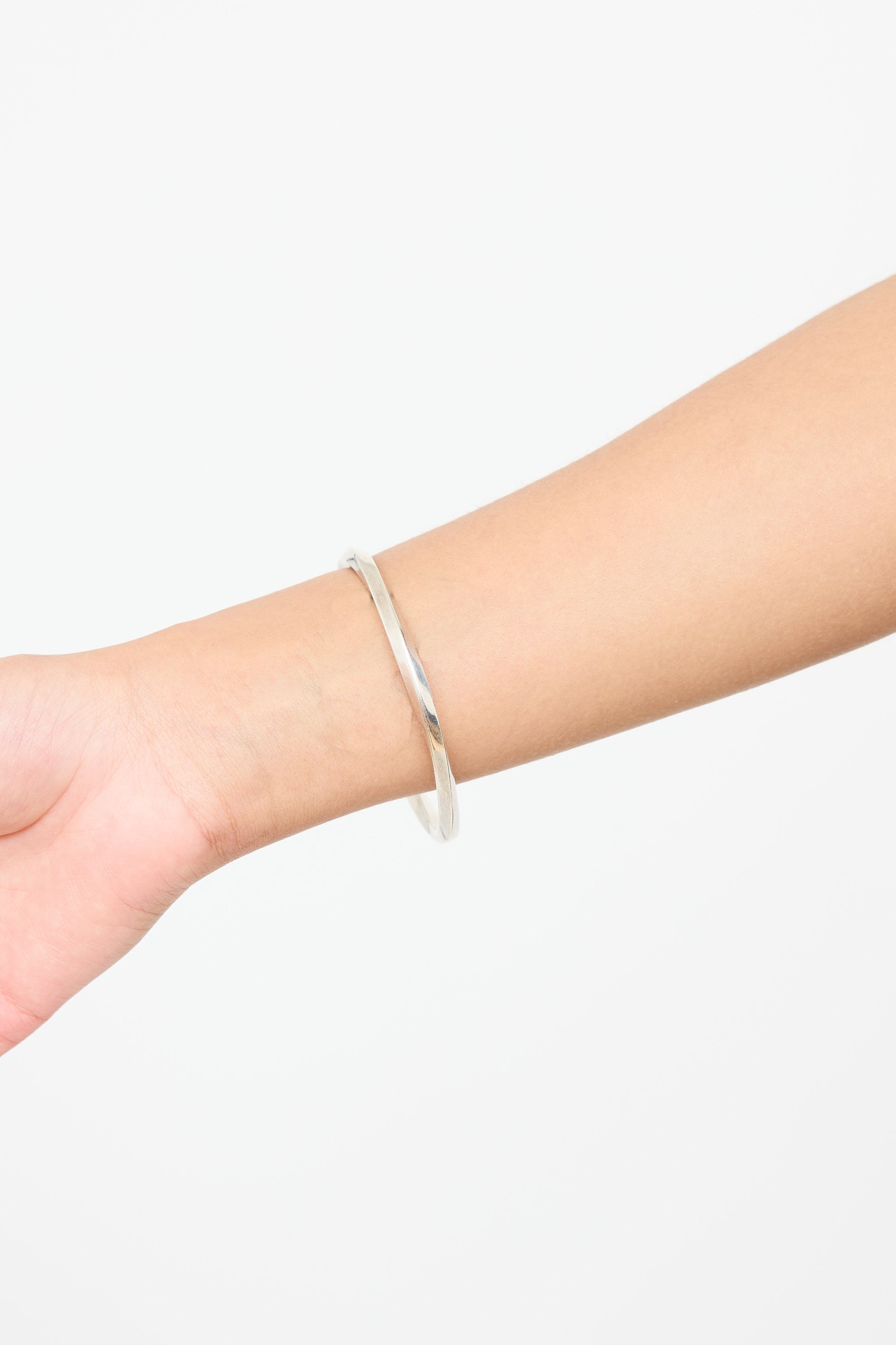 Tiffany & Co. 1999 Sterling Silver Twist Bangle Bracelet