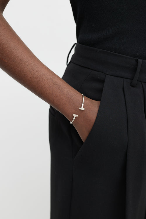 Tiffany & Co. 18K White Gold T Wire Bracelet