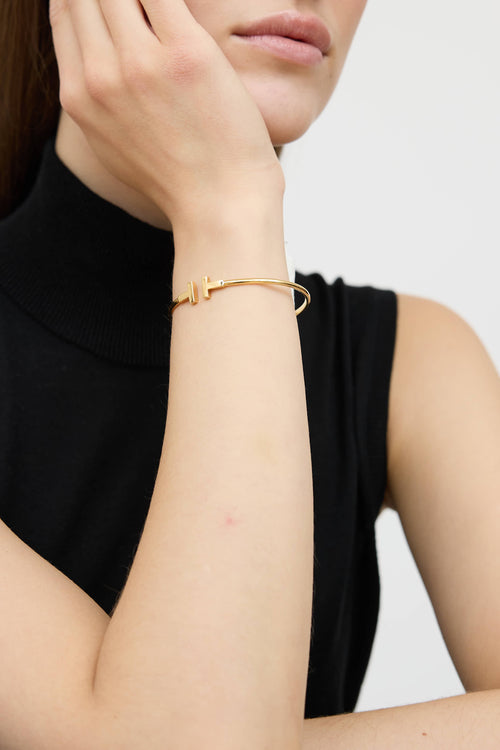 Tiffany & Co.18K Yellow Gold T Wire Bracelet