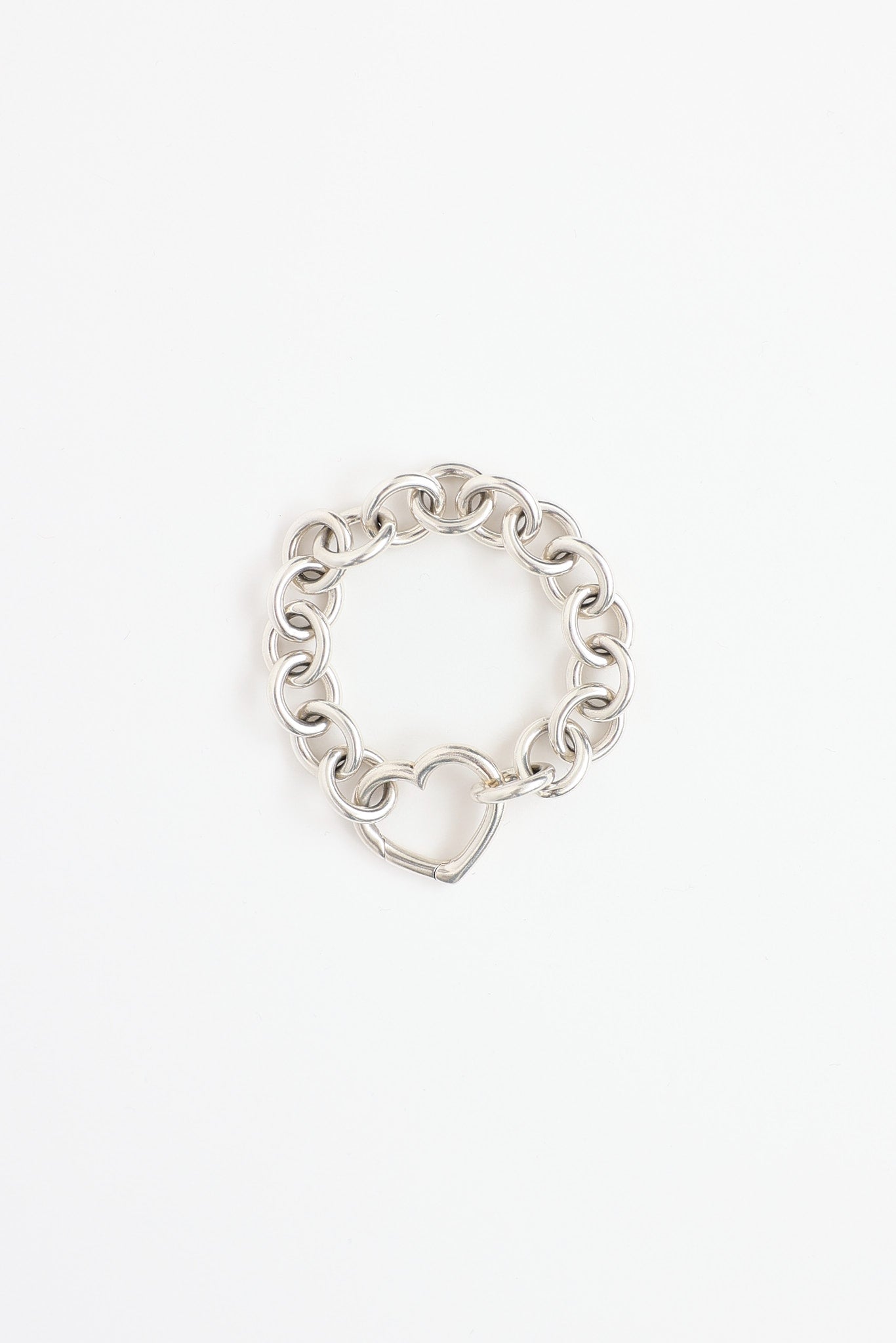Tiffany & Co. Sterling Silver Open Heart Link Bracelet
