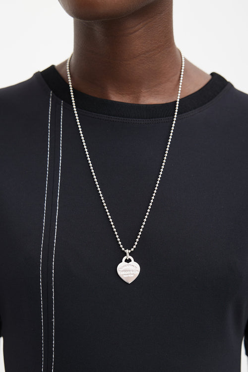 Tiffany & Co. Sterling Silver Return To Tiffany Metal Bead Necklace