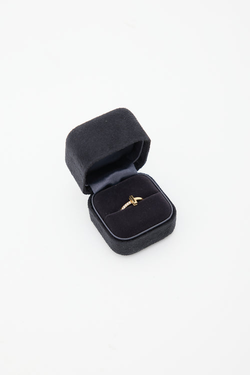 Tiffany & Co. 18K Yellow Gold Diamond T1 Ring