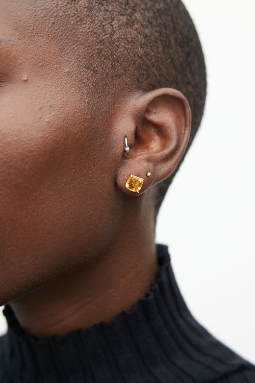 Tiffany & Co. 18K Gold & Amethyst Stud Earrings