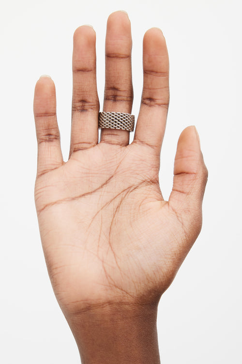 Tiffany & Co. Silver Somerset Chain Band Ring