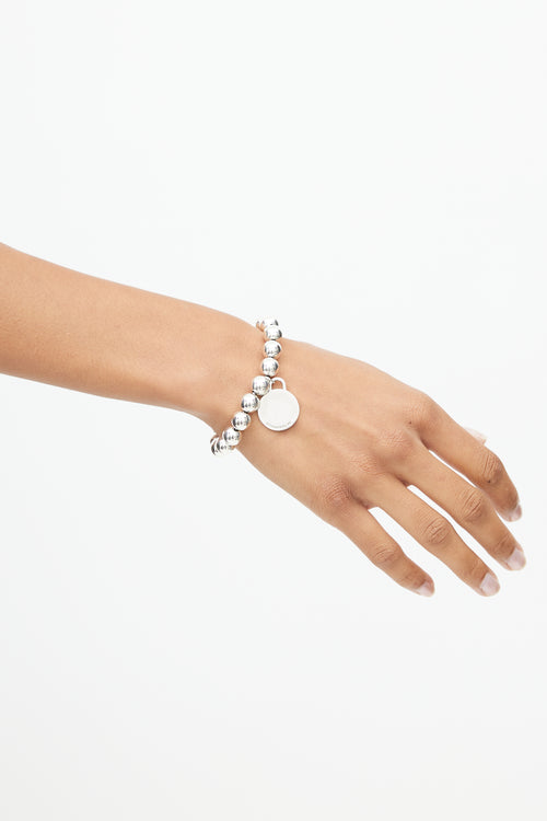 Tiffany & Co. Sterling Silver HardWear Ball Tag Bracelet