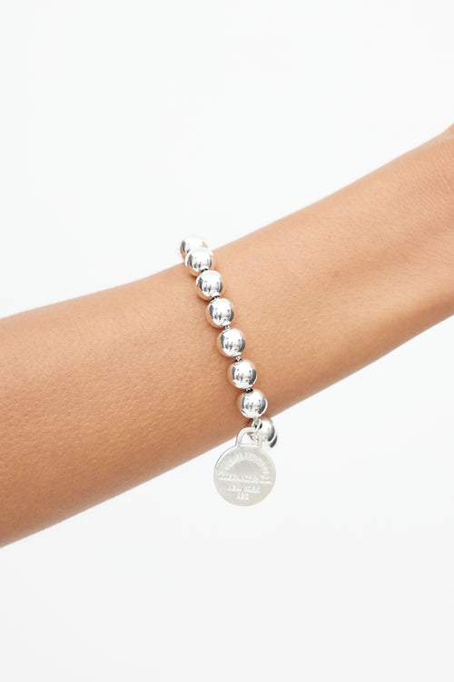 Tiffany & Co. Sterling Silver HardWear Ball Tag Bracelet