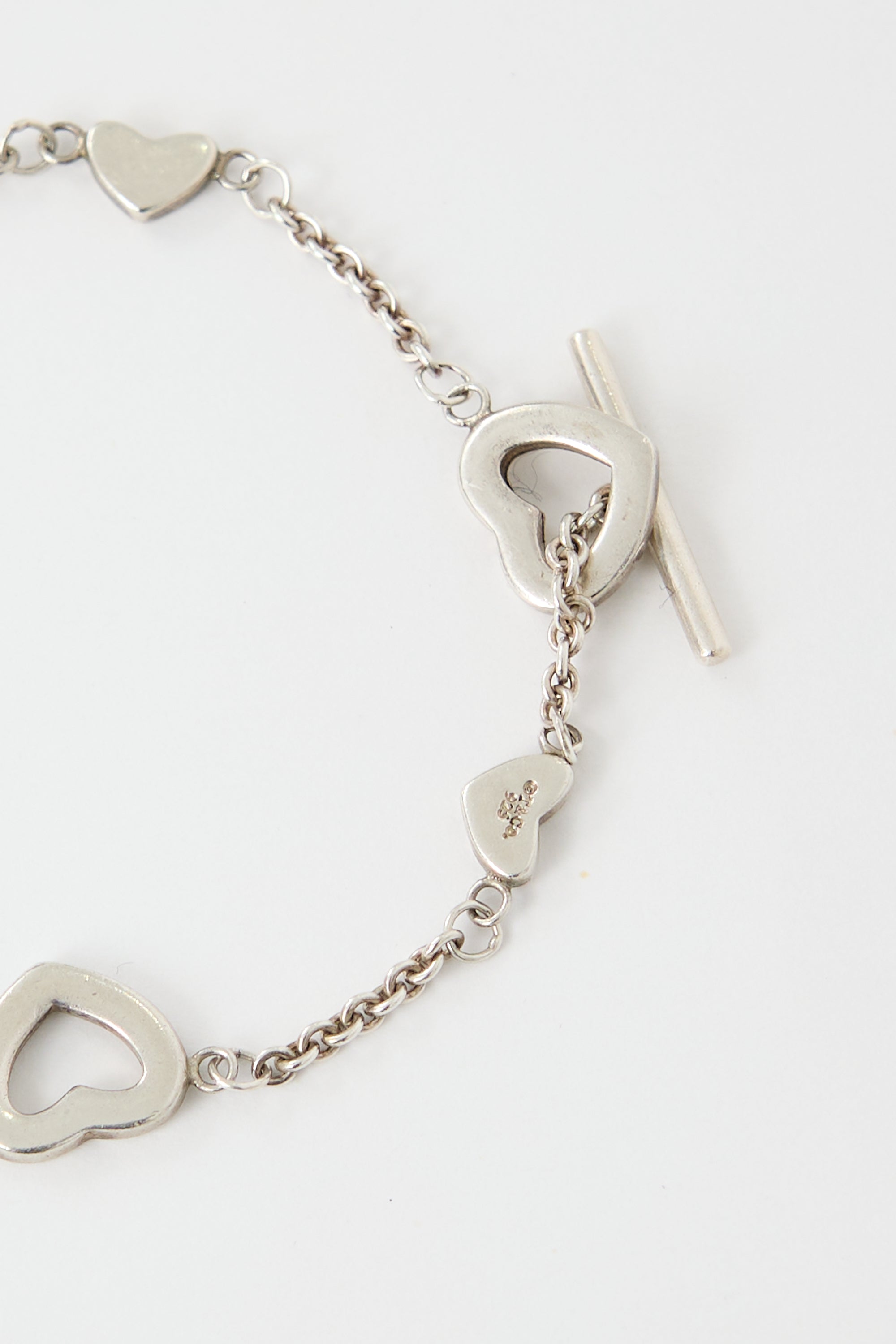 Tiffany & Co. Sterling Silver Heart Station Bracelet
