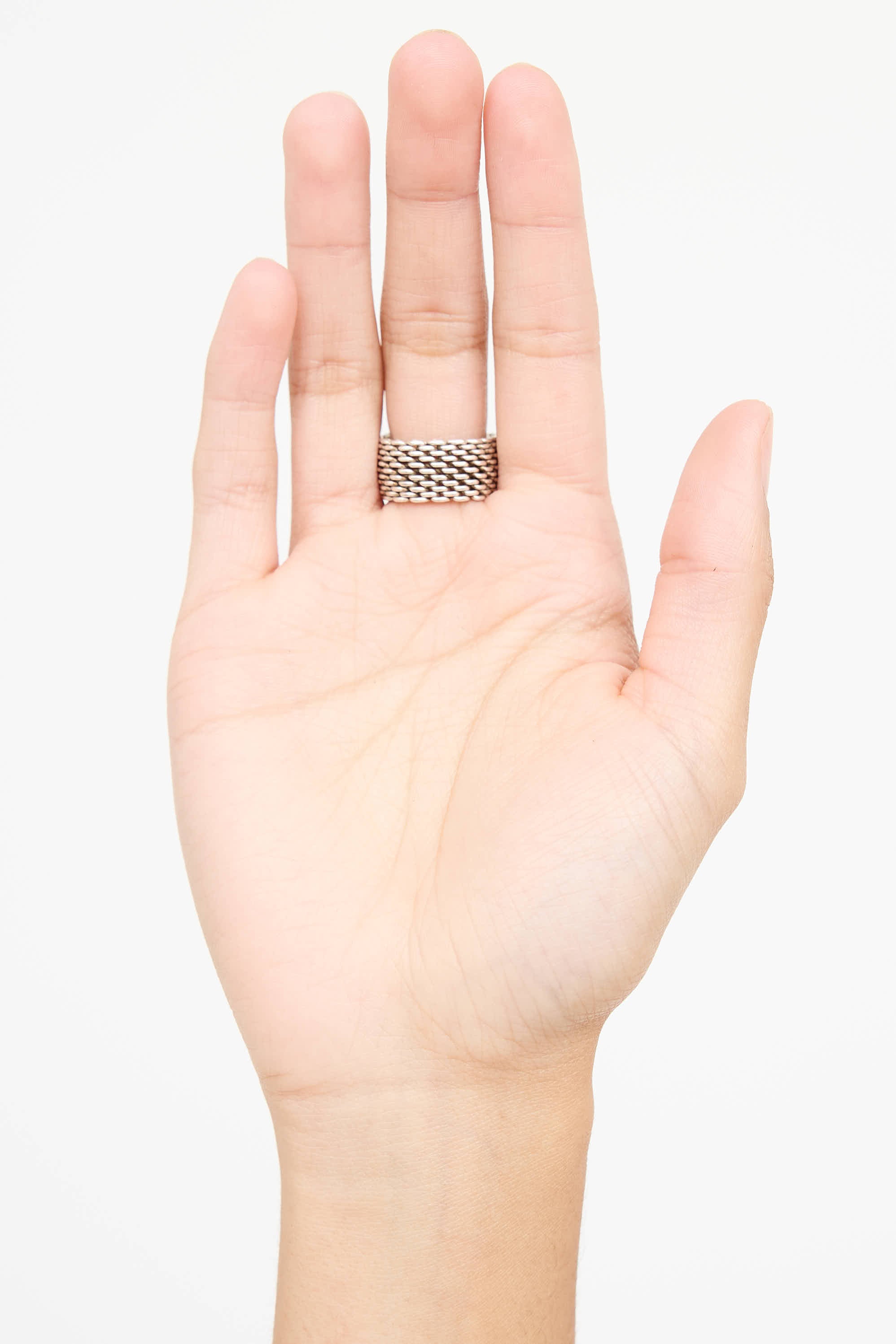 Tiffany & Co. Sterling Silver Somerset Mesh Band Ring