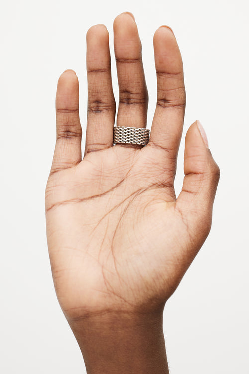 Tiffany & Co. Silver Wide Chainmail Somerset Ring