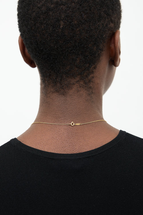 Tiffany & Co. Yellow Gold Metro Oval Pendant Necklace