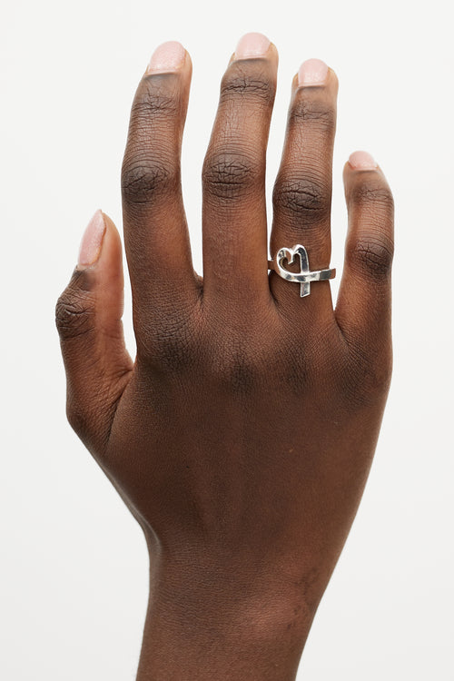 Tiffany & Co. x Paloma Picasso Silver Loving Heart Ring