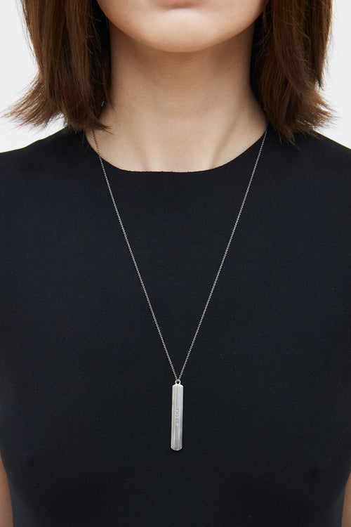 Tiffany & Co. Sterling Silver 1837 Bar Pendant Necklace