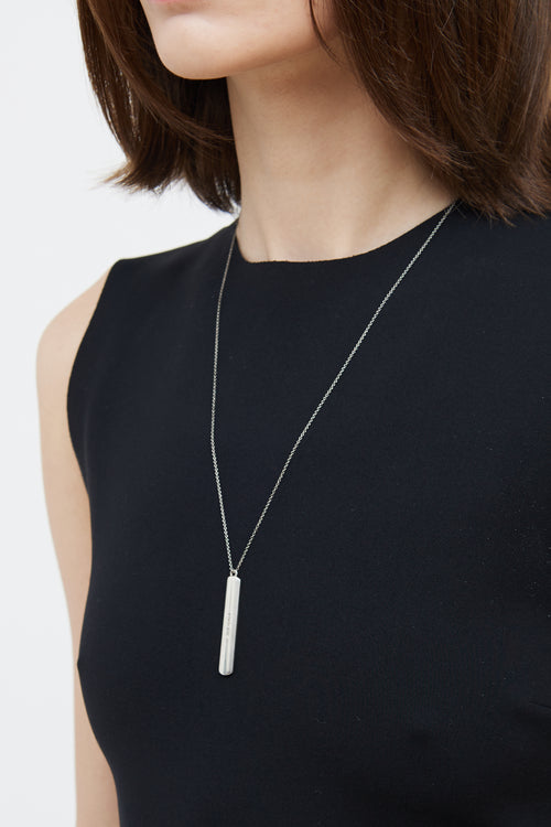 Tiffany & Co. Sterling Silver 1837 Bar Pendant Necklace