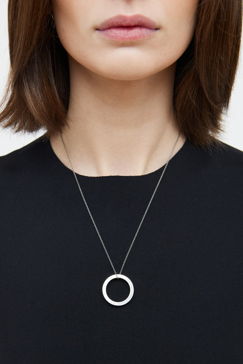 Tiffany & Co. Sterling Silver 1837 Circle Pendant Necklace