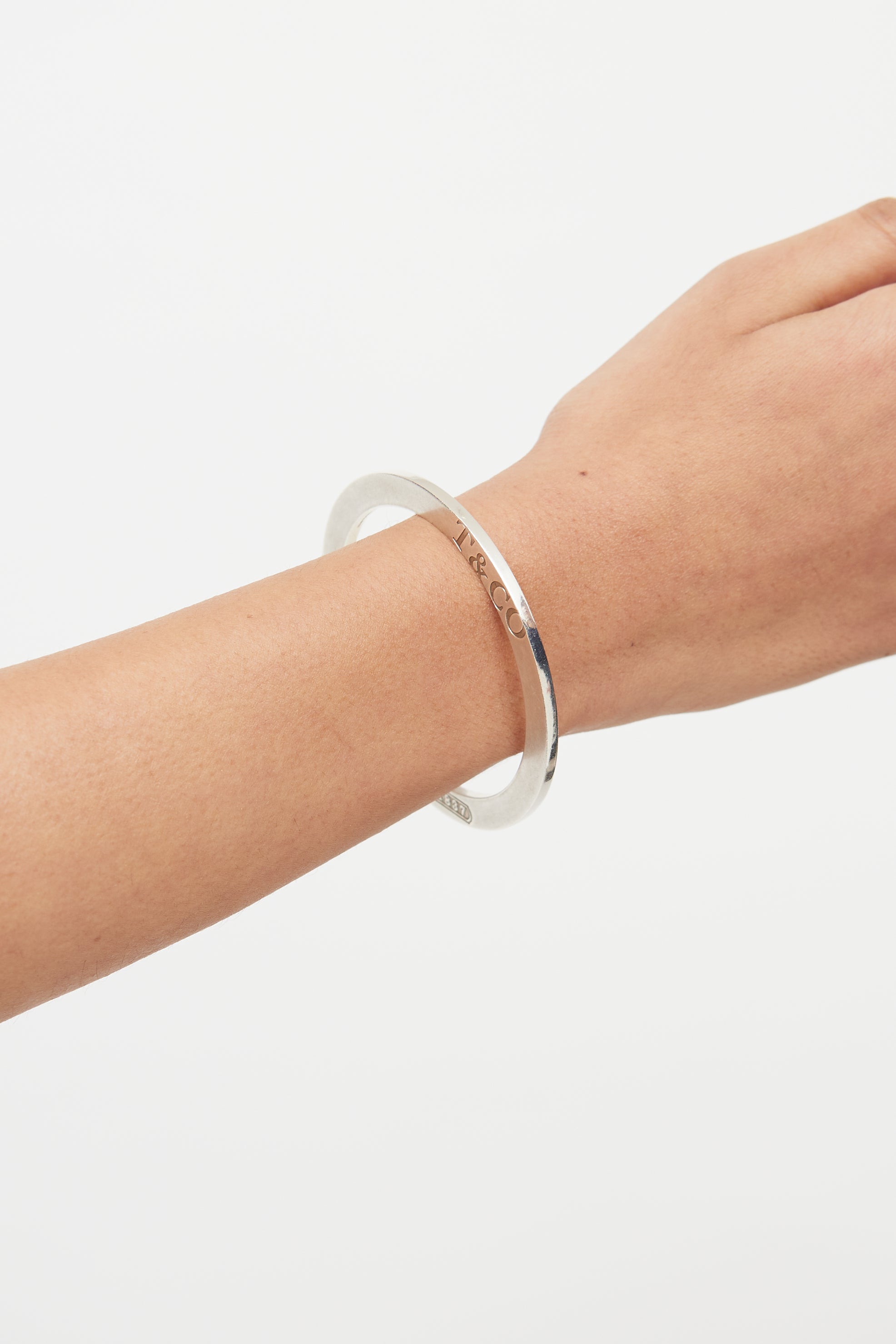 Tiffany & Co. Sterling Silver 1837 Circle Bangle Bracelet