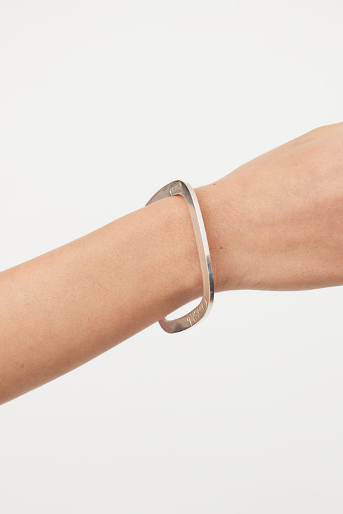 Tiffany & Co. Sterling Silver 1837 Square Bangle Bracelet
