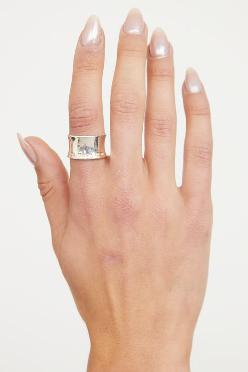 Tiffany & Co. Sterling Silver Wide 1837 Ring