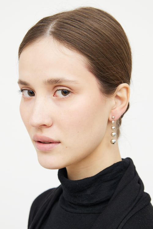 Tiffany & Co. Sterling Silver Ball Drop Earrings