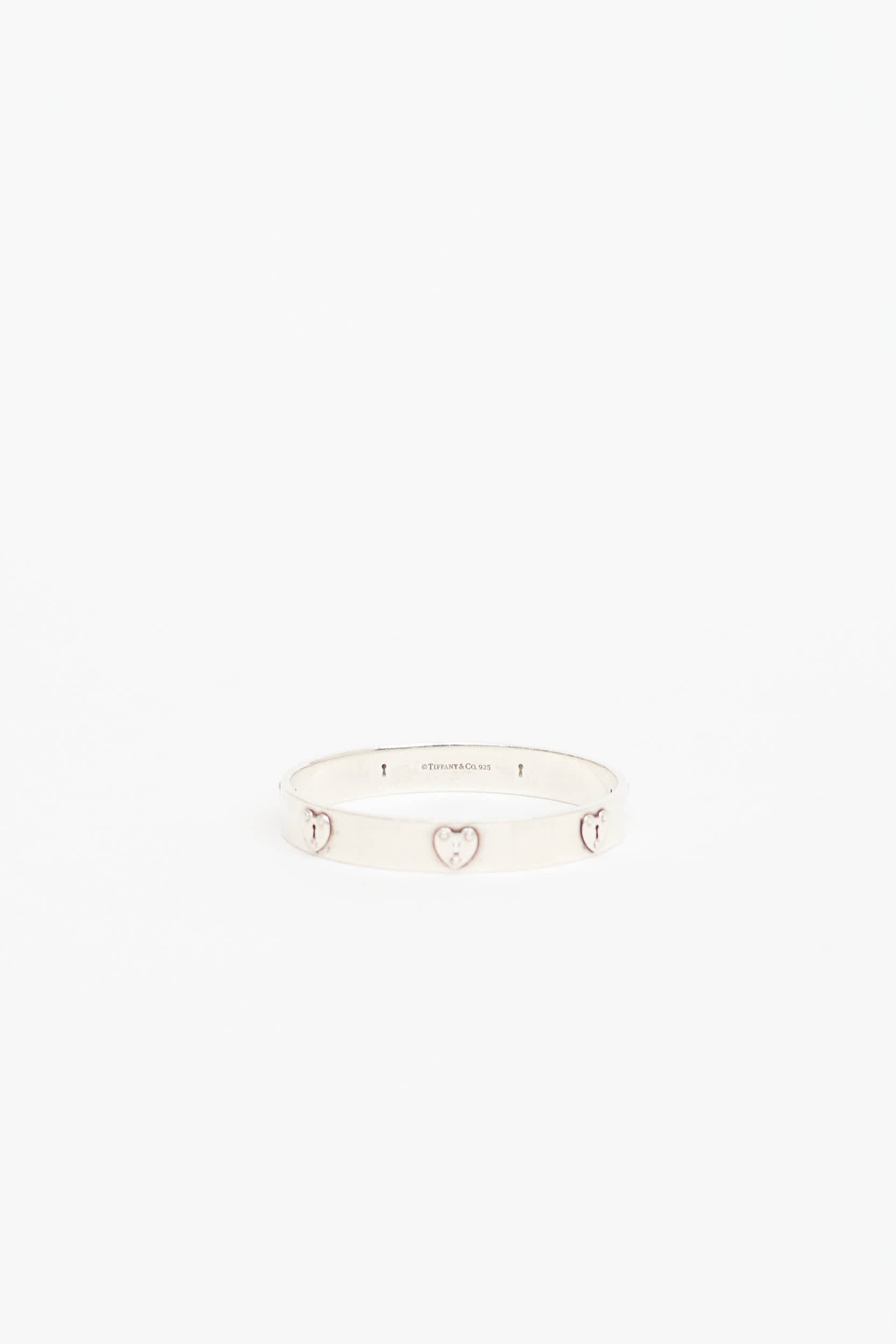 Tiffany & Co. Sterling Silver Heart Keyhole Bangle